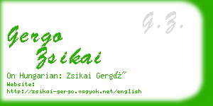 gergo zsikai business card